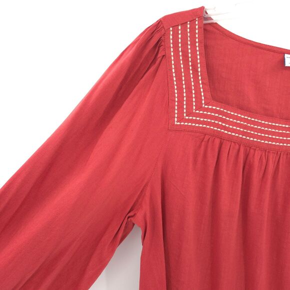 Old Navy square neck peasant tunic top Size XL cotton blend Boho - Picture 3 of 8